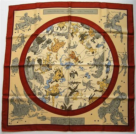 hermes halstuch coreli boreale|Hermes Silk Scarf Hemisphaerium Coeli Boreale RARE.